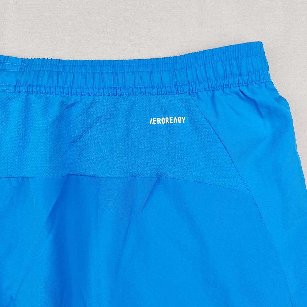 Adidas Shorts Mens 2XL Blue Aeroready Training HC6857 Athletic Gym Zip Pockets - Picture 6 of 7
